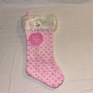 CLEARANCE: 2022 Baby’s First Christmas Stocking Pink NWT